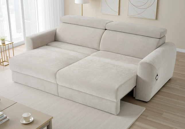 Dakota Electric Reclining 3 Seater Sofa Bed – Beige