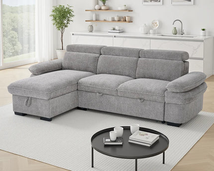 Hudson Universal Corner Sofa Bed – Grey
