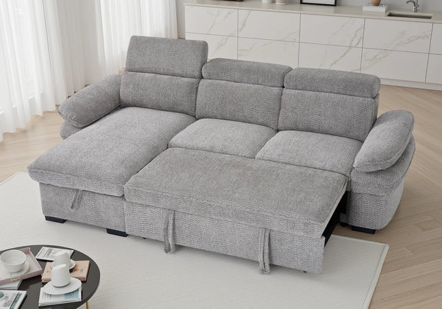 Hudson Universal Corner Sofa Bed – Grey
