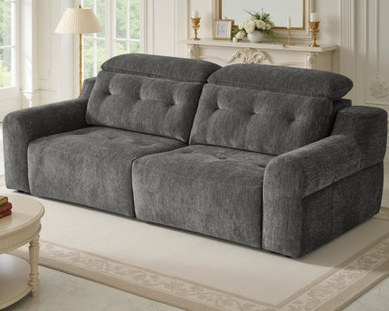Harlow Electric Reclining Sofa – Charcoal
