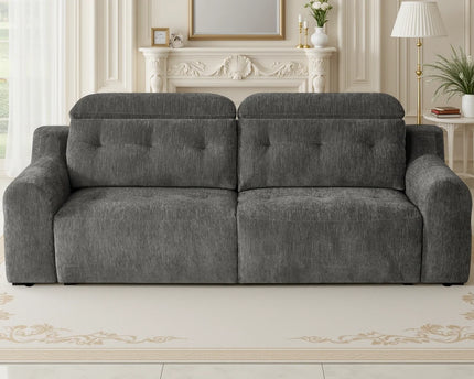 Harlow Electric Reclining Sofa – Charcoal