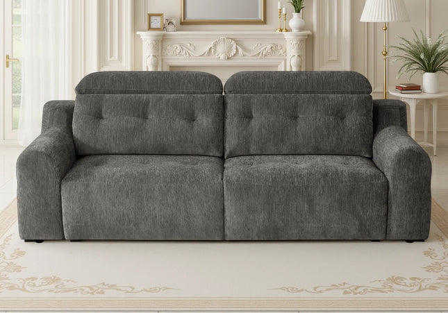 Harlow Electric Reclining Sofa – Charcoal