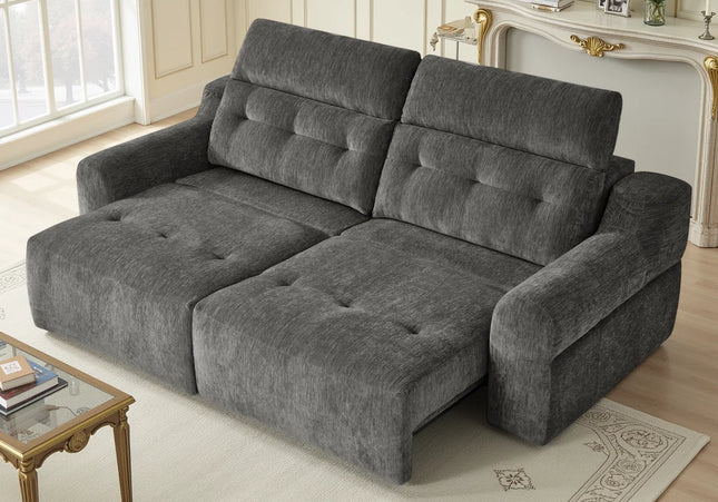 Harlow Electric Reclining Sofa – Charcoal