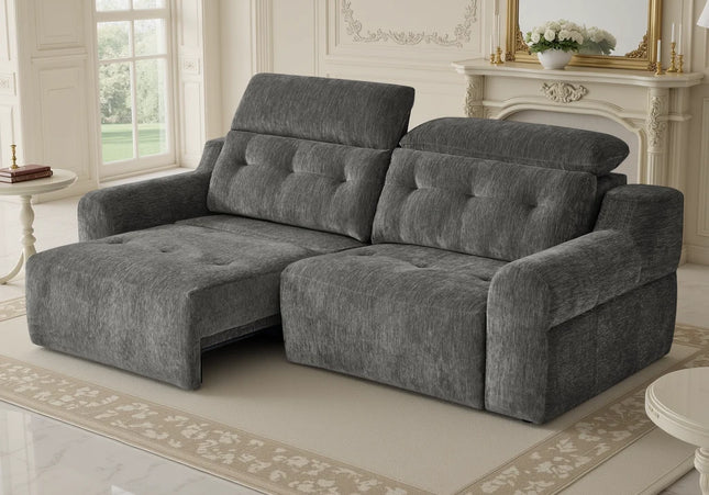 Harlow Electric Reclining Sofa – Charcoal