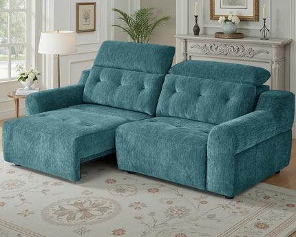 Harlow Electric Reclining Sofa – Teal