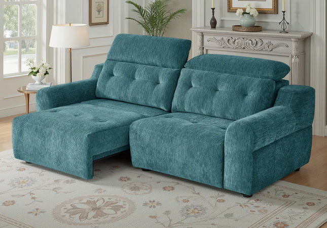 Harlow Electric Reclining Sofa – Teal