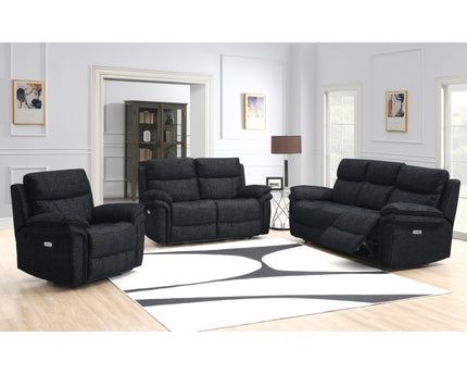 Harrow 3+2 Power Recliner Set in Black