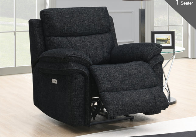 Harrow Power Recliner Armchair in Black