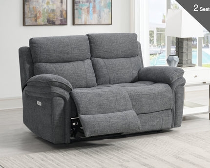 Harrow Power Recliner 2 Seater in Dark Grey