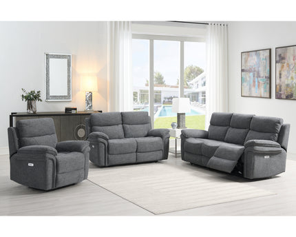 Harrow 3+2 Power Recliner Set in Dark Grey