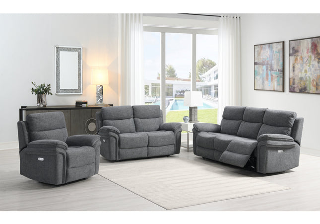 Harrow 3+2 Power Recliner Set in Dark Grey