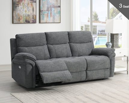 Harrow Power Recliner 3 Seater in Dark Grey