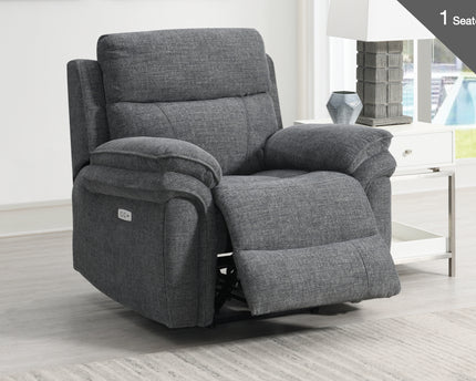 Harrow Power Recliner Armchair in Dark Grey