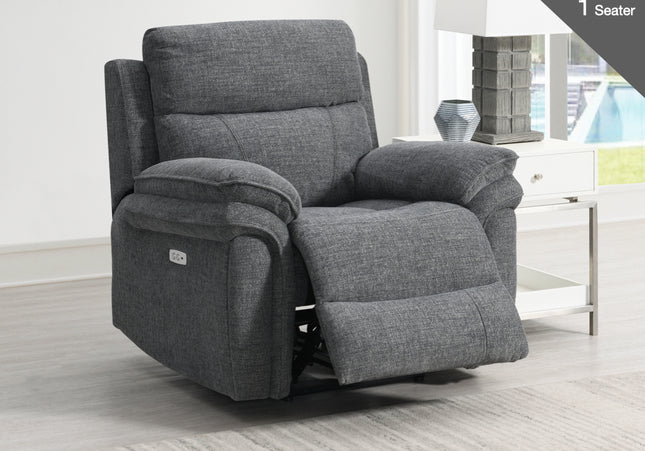 Harrow Power Recliner Armchair in Dark Grey
