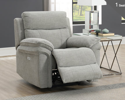 Harrow Power Recliner Armchair in Light Grey