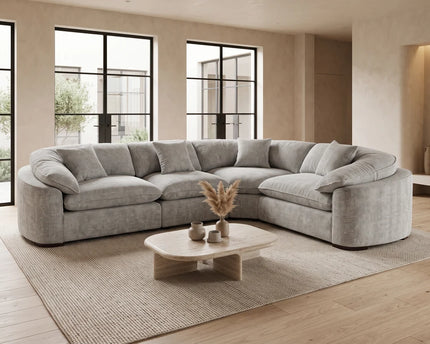 Helena Grey Large Modular Corner Sofa