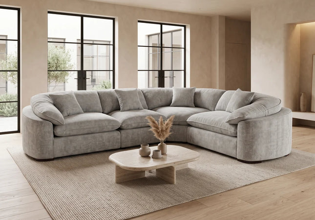 Helena Grey Large Modular Corner Sofa