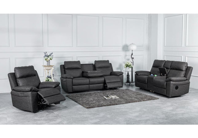 Huntington 3+2 Power Recliner in Dark Grey