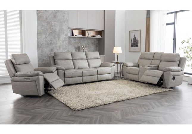 Huntington 3+2 Power Recliner Set in Silver Grey