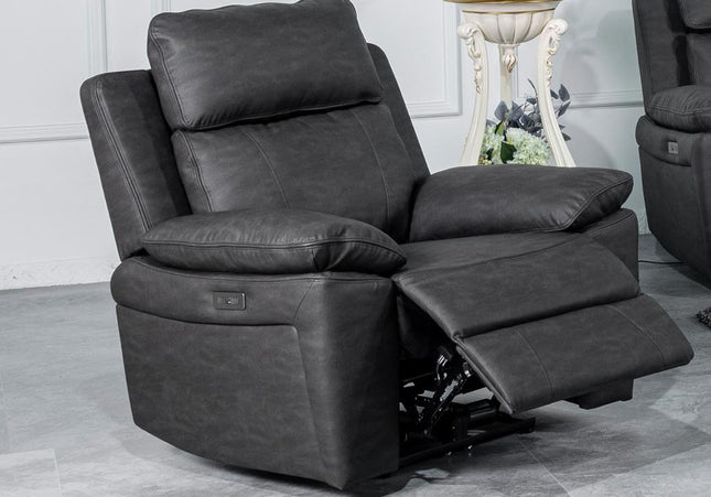 Huntington Power Recliner Armchair in Dark Grey