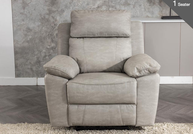 Huntington Power Recliner Armchair in Silver Grey