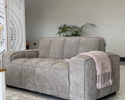 Paris Beige Fabric 2 Seater Sofa
