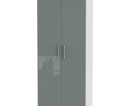 Knightsbridge Bedroom Collection In Grey Gloss With White