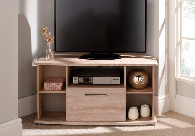 Knightsbridge Corner Tv Unit In Bardolino Oak