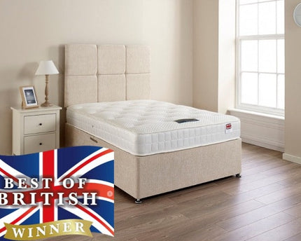 Large Cobbled Headboard Divan Bed