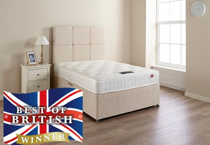 Large Cobbled Headboard Divan Bed
