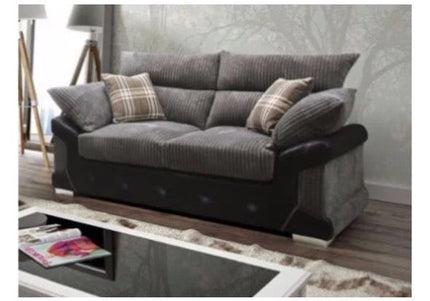 The Logan 2 seater, faux leather and fabric sofa is a strong, sturdy set of living room furniture that adds a modern, contemporary feel to your surroundings.