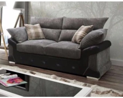 The Logan 2 seater, faux leather and fabric sofa is a strong, sturdy set of living room furniture that adds a modern, contemporary feel to your surroundings.