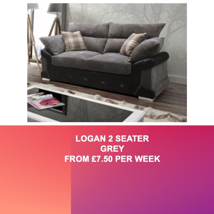 Logan 2 Seat Sofa - Grey