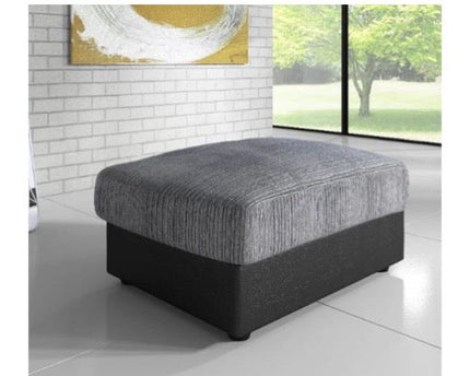 Logan Storage Footstool In Grey