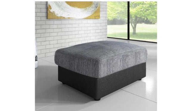 Logan Storage Footstool In Grey
