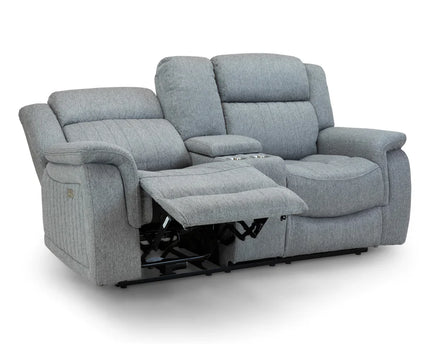Lotus 2 Seat Power Recliner Sofa In Grey