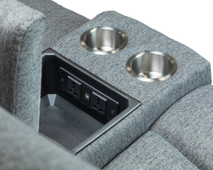 drink holder and plug outlet with usb port