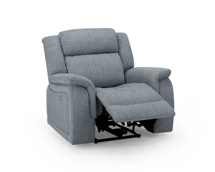 Lotus Power Recliner Armchair In Grey