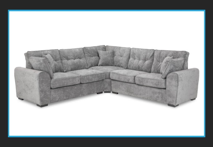 Messina 2c2 Large Corner Sofa Set - Grey