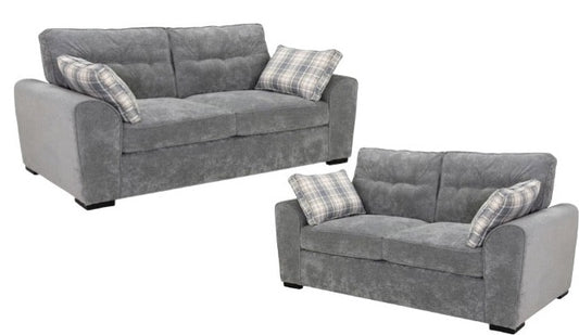 Messina 3+2 Sofa Set - Grey