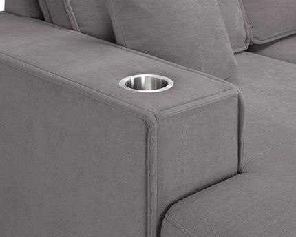 Milan U Shape Sofa Bed With Storage In Grey