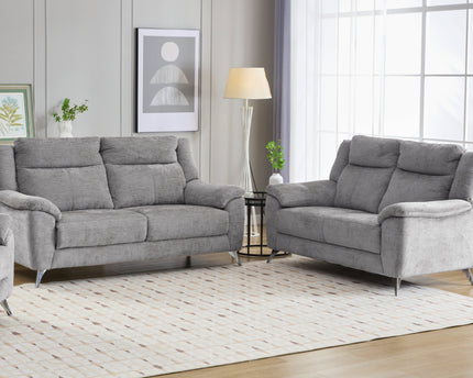 Monroe Fixed 3+2 Sofa Set In Ash