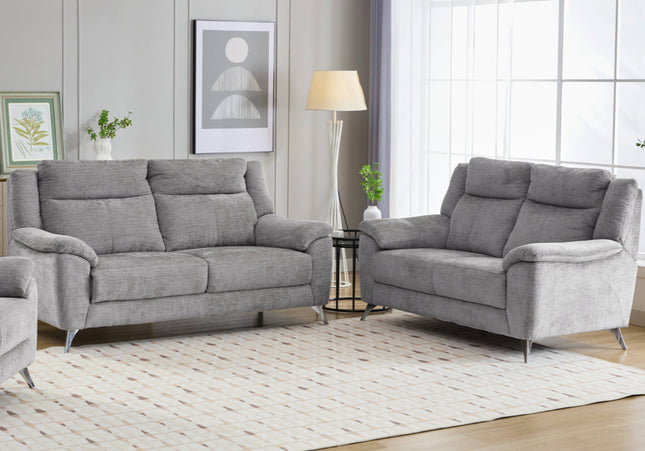 Monroe Fixed 3+2 Sofa Set In Ash