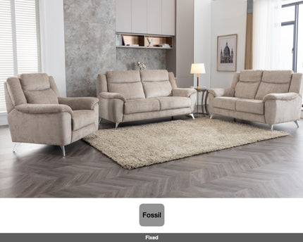 Monroe Fixed 3+2 Sofa Set in Fossil
