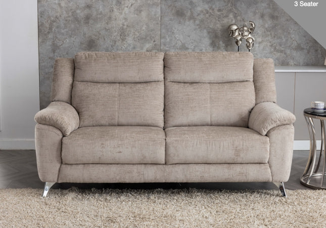 Monroe Fixed 3 Seater Sofa in Fossil