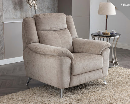 Monroe Fixed Armchair in Fossil