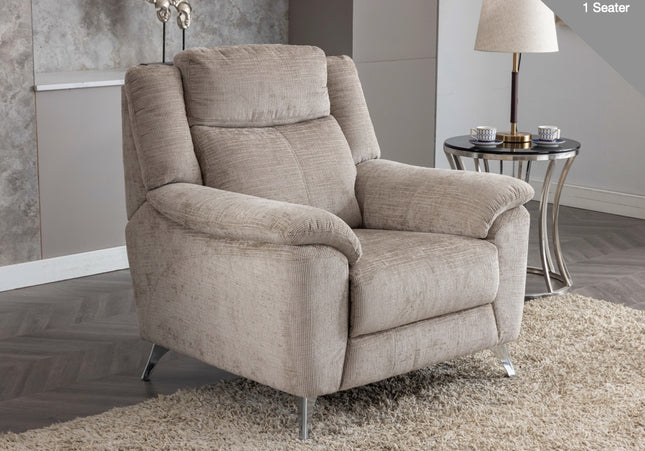 Monroe Fixed Armchair in Fossil