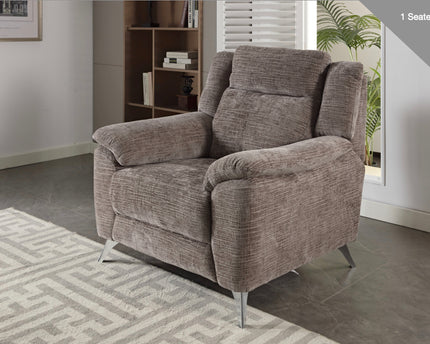 Monroe Fixed Armchair in Stone