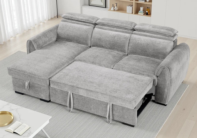 Montrose Universal Corner Sofabed – Light Grey