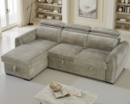 Montrose Universal Corner Sofabed – Mushroom